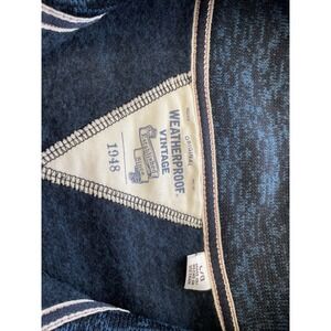 Weatherproof Vintage Men's Long Sleeve Blue Henley‎ Large Sweater